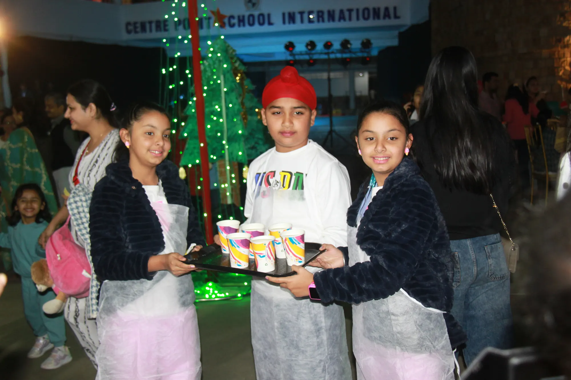 Students presenting their product