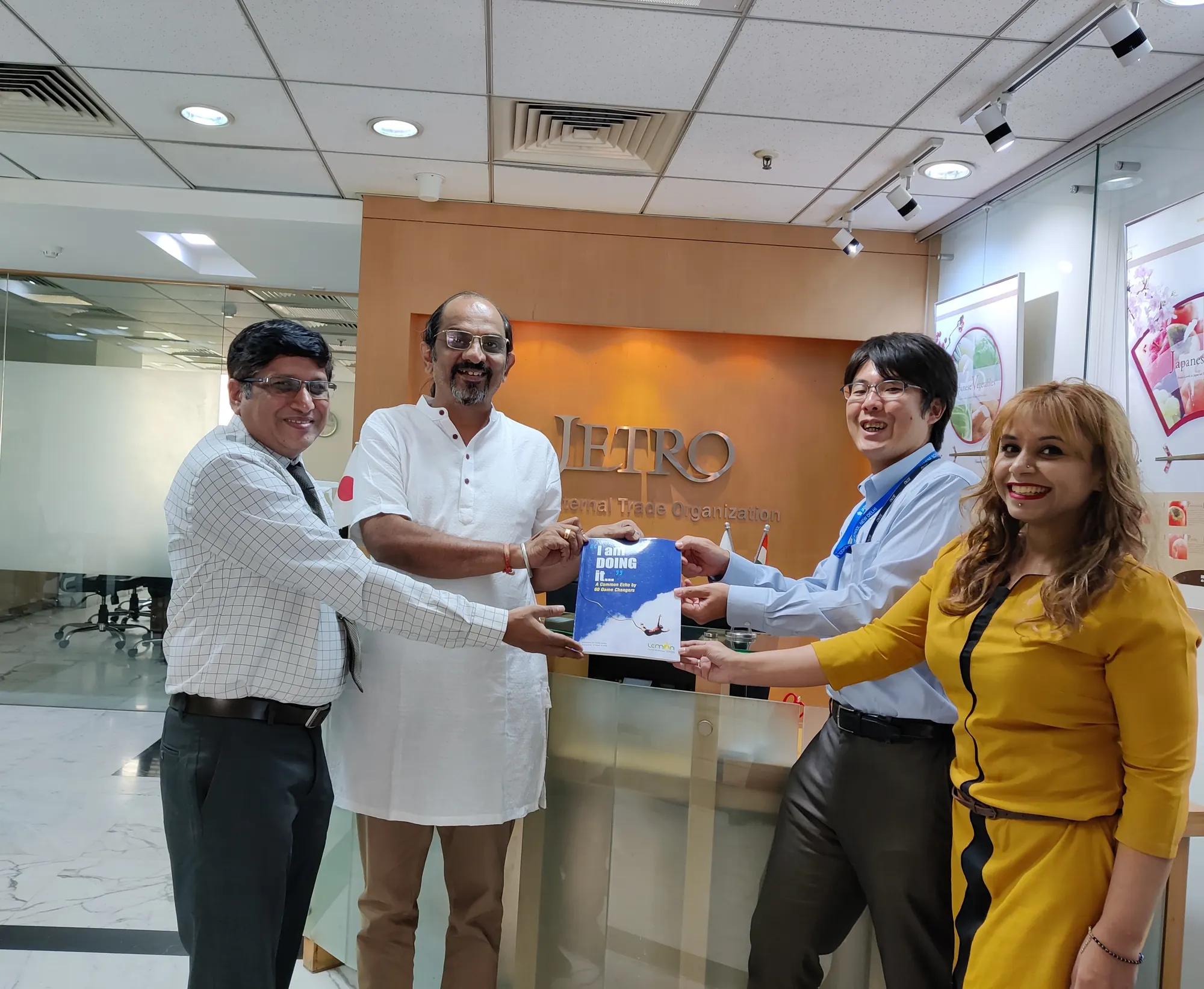 Lemon Ideas team with JETRO officials at the coffee table book launch