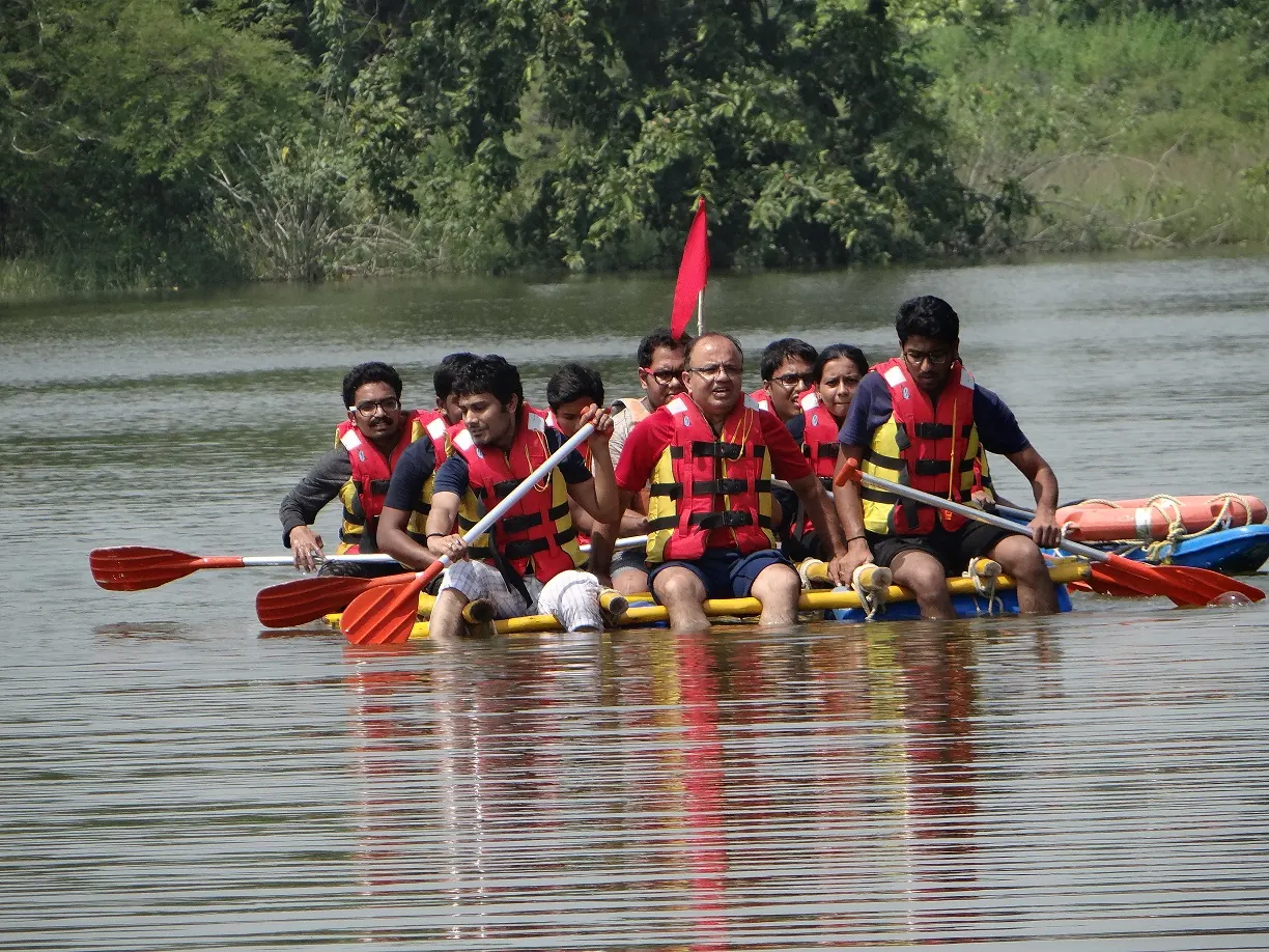 Team-building rafting activity during a Lemon Ideas programme